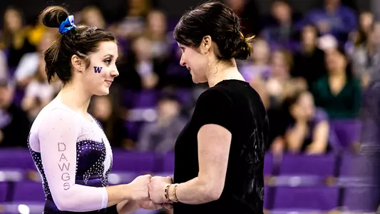 Gymnastics head coach Elise Ray-Statz