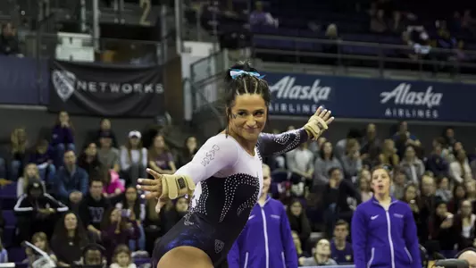 Haley Roy performs her floor routine