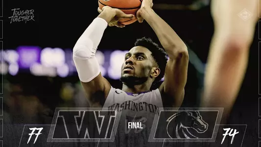 Men's Basketball Defeats Boise State, 77-74