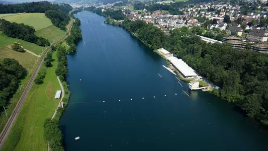 Rotsee rowing venue in Lucerne, Switzerland