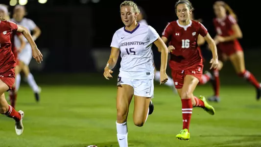 Cassidy Lucht runs down a ball