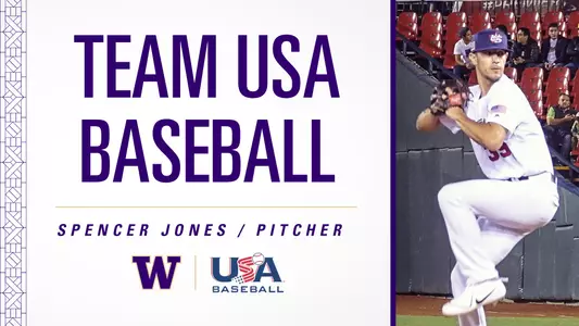 Spencer Jones pitching for Team USA Baseball