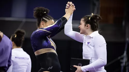 Maya Washington celebrates with Talia Brovedani