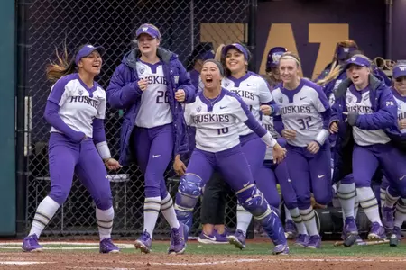 The team celebrates a homer