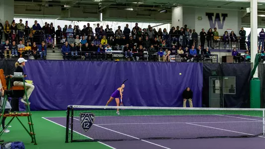 Big Crowd for UW vs UCLA Women's Tennis Match