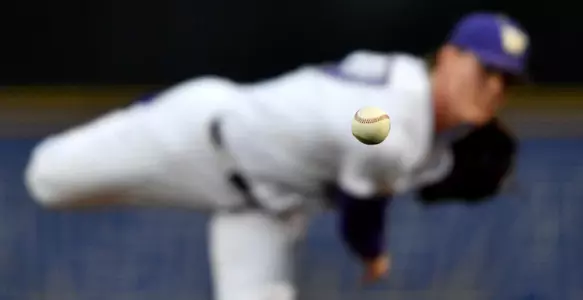 Jack Enger throws a pitch against Cal Baptist.