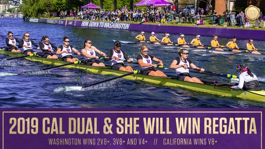 2019 women's Cal Dual varsity eight finish