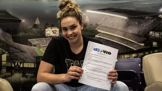 Hannah Johnson signing Pro Contract