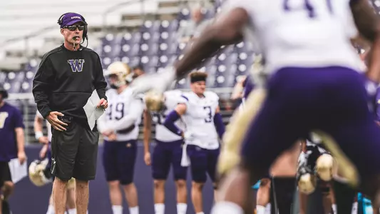 Football Chris Petersen 2019 Fall Camp