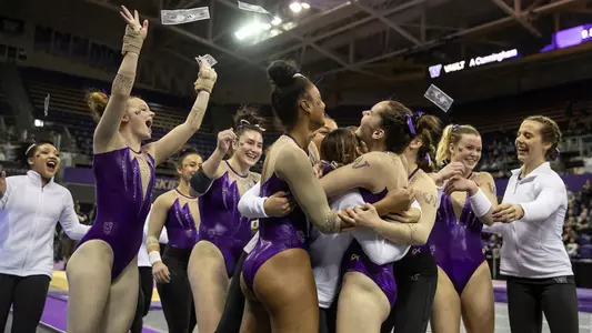 Gymnastics Team Celebration