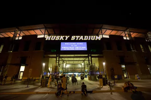 The University of Washington opened its new stadium with a win over Boise State 38-6 on Saturday August 31, 2013. (Photo by Scott Eklund /Red Box Pictures)