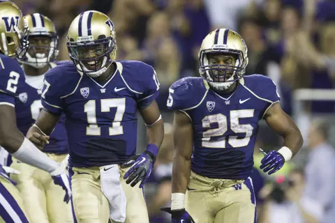 The University of Washington football team opens up the new Husky Stadium against Boise State University on Saturday August 31, 2013. (Photo by (Joe Nicholson/Red Box Pictures)