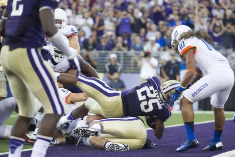 The University of Washington football team opens up the new Husky Stadium against Boise State University on Saturday August 31, 2013. (Photo by (Joe Nicholson/Red Box Pictures)