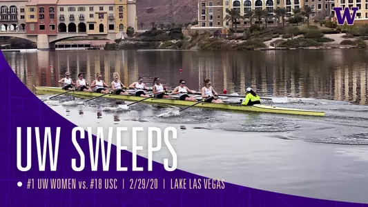 UW women's rowing sweeps USC, Feb. 29, 2020