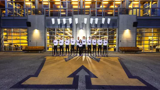 The 2020 University of Washington men's rowing senior class