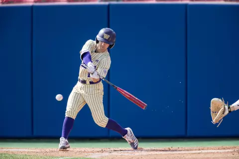 February 2, 2020: Fresno State baseball host Washington for the final game of the weekend series at Pete Beiden Field.