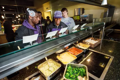 The University of Washington Training Table, the Windermere Cup Dining Room on Feb. 28, 2012. (Photos by Andy Rogers/Red Box Pictures)