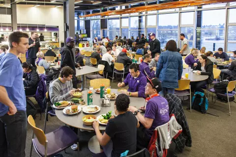 The University of Washington Training Table, the Windermere Cup Dining Room on Feb. 28, 2012. (Photos by Andy Rogers/Red Box Pictures)