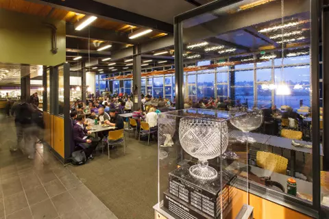The University of Washington Training Table, the Windermere Cup Dining Room on Feb. 28, 2012. (Photos by Andy Rogers/Red Box Pictures)