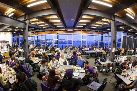The University of Washington Training Table, the Windermere Cup Dining Room on Feb. 28, 2012. (Photos by Andy Rogers/Red Box Pictures)