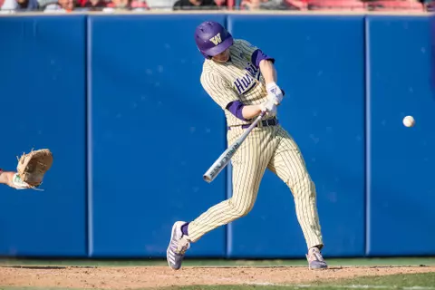 February 2, 2020: Fresno State baseball host Washington for the final game of the weekend series at Pete Beiden Field.