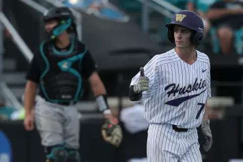 Coastal Carolina Chanticleers vs. Washington Huskies in the Conway Regional of the NCAA Tournament at Springs Brooks Stadium at Coastal Carolina University in Conway, S.C. on Saturday, June 2, 2018.
Zach Bland Photo