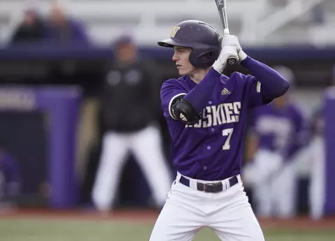 University of Washington baseball team hosts UC Irvine at Husky Ballpark on Saturday, February 29, 2020, in Seattle. (Stephen Brashear/Red Box Pictures)