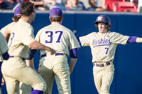 February 2, 2020: Fresno State baseball host Washington for the final game of the weekend series at Pete Beiden Field.