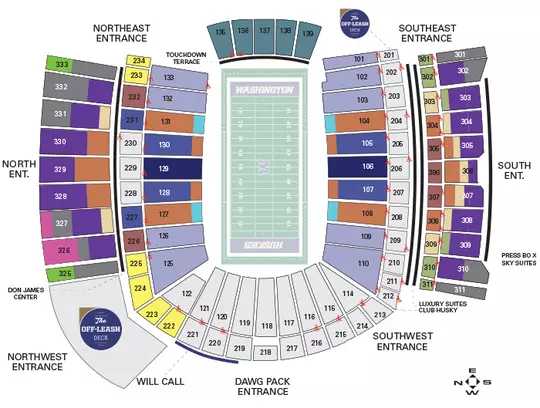 Football 2020 Master Season Ticket Seating Map