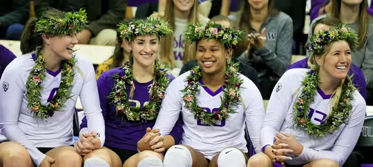 The University of Washington volleyball team defeats WSU 3-0 on November 24, 2017. (Photography by Scott Eklund/Red Box Pictures)