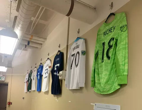 MSOC Locker Room Jersey Wall