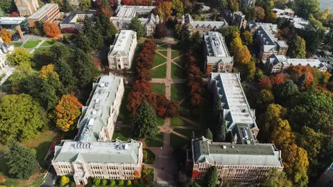Images of campus from a drone