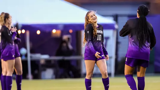 Summer Yates laughs with a teammate