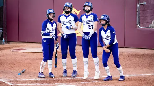 The team gathers at home to celebrate a home run