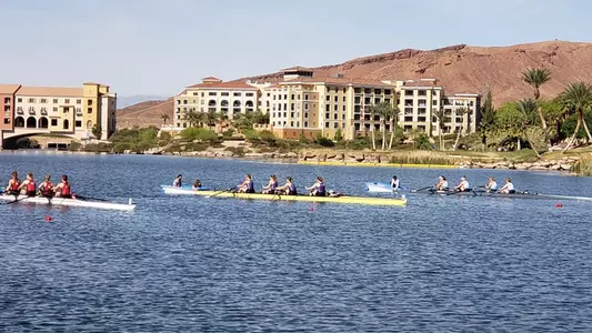 UW's varsity four on day 2 of 2021 Lake Las Vegas Pac-12 Invitational