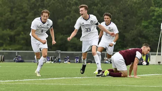 Lucas Meek celebrates scoring the gamewinner