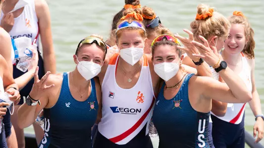 McKenna Bryant, Isabel van Opzeeland and Teal Cohen at 2021 Under 23 Championships
