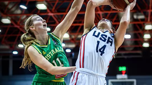 Olivia Pollerd vs. USA in the Gold Medal game (FIBA).
