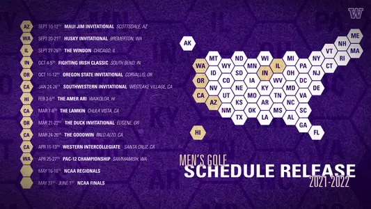 Men's Golf Schedule graphic