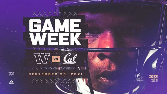 UW vs. Cal football game week graphic