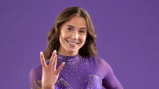 University of Washington gymnastics team at Alaska Airlines Arena on Monday, September 26, 2022, in Seattle. (Stephen Brashear/Red Box Pictures)