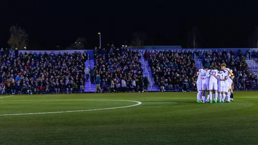 MSOC Team Huddle vs. Creighton