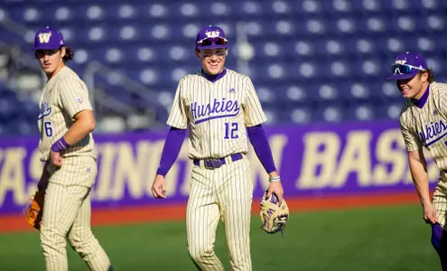 The University of Washington baseball team plays an intrasquad game on October 31, 2021.