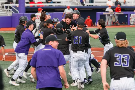 Huskies Mob Ben Smith After Scoring Winning Run Against Stanford On May 1, 2022
