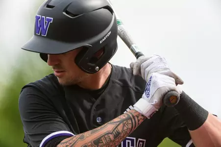 Josh Urps Warms Up To Bat Against Stanford On May 1, 2022