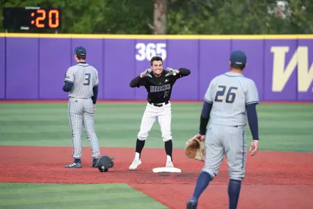 Christian Dicochea Celebrates After Hitting A Double Against California Baptist On May 17, 2022
