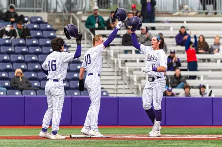Michael Snyder Celebrates A HR With Teammates Against UCLA On May 7, 2022