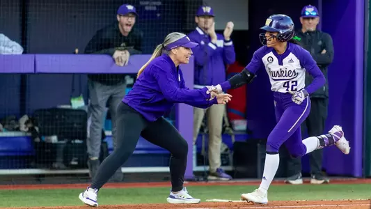 Jadelyn Allchin and Heather Tarr Home Run Celebration vs. Lehigh at the NCAA Regionals