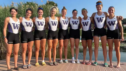 UW women's eight for 2022 Henley Royal Regatta Remenham Challenge Cup