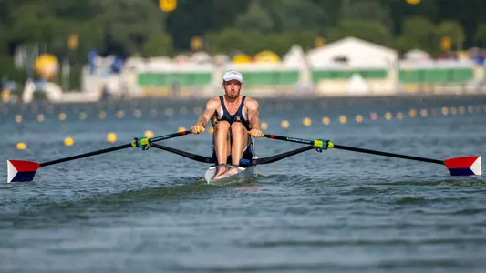 Ben Davison at 2022 World Cup II Poznan, Poland US rowing